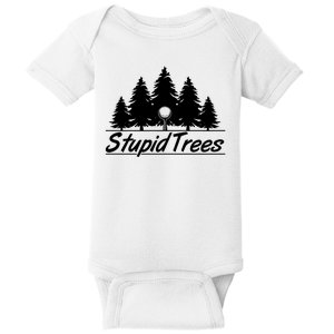 Funny Golfer Stupid Trees Baby Bodysuit