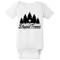 Funny Golfer Stupid Trees Baby Bodysuit