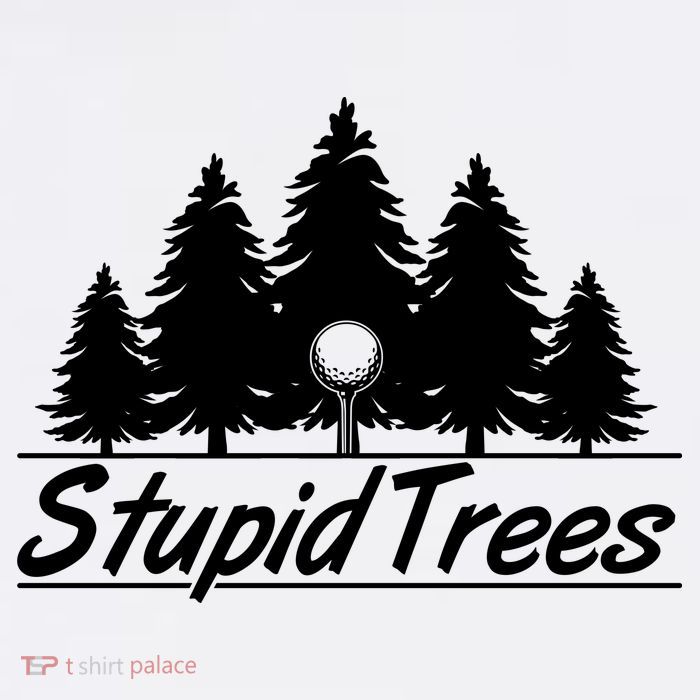 Funny Golfer Stupid Trees Tank Top