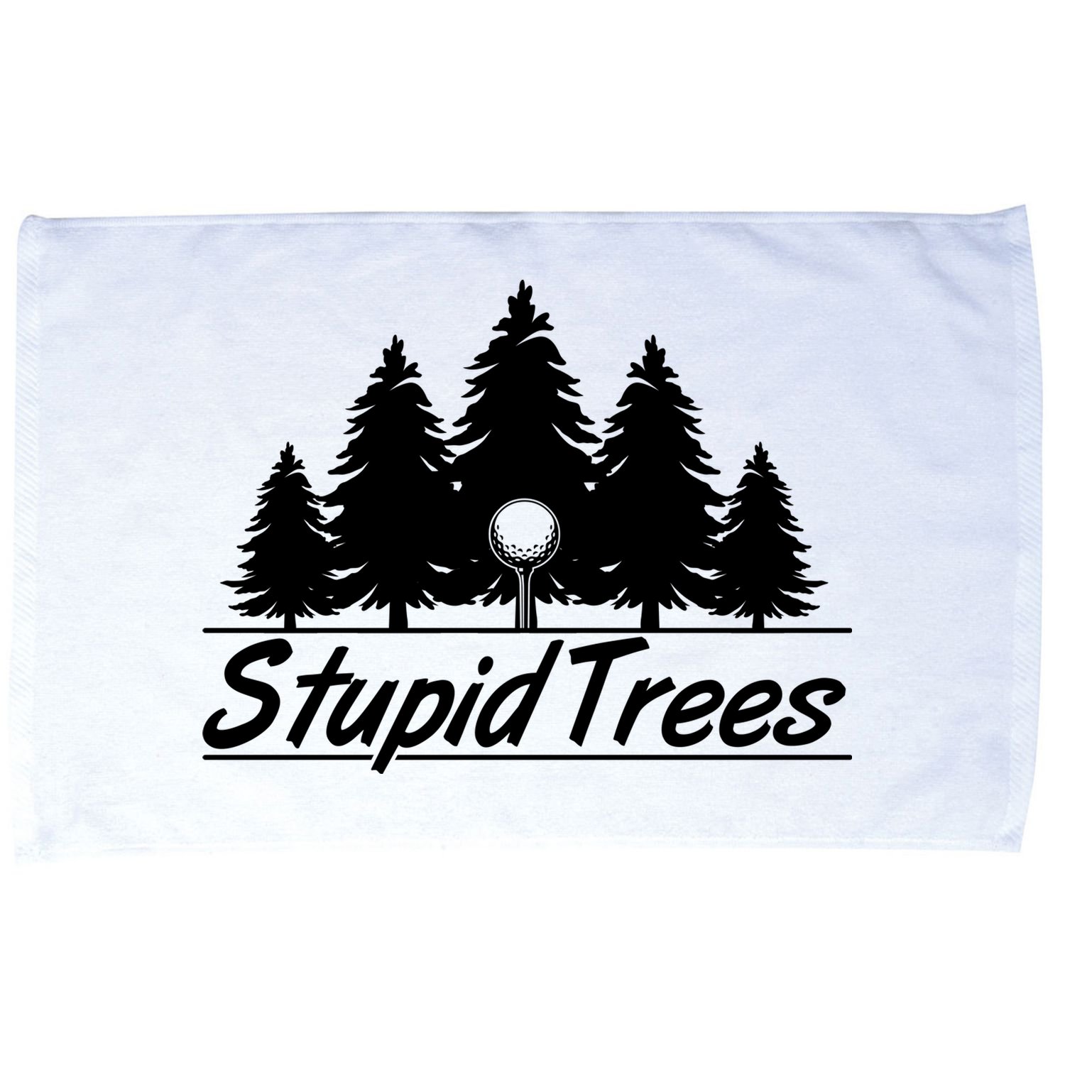 Funny Golfer Stupid Trees Microfiber Hand Towel