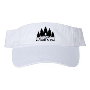 Funny Golfer Stupid Trees Valucap Bio-Washed Visor