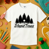 Funny Golfer Stupid Trees Kids T-Shirt