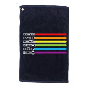 Funny Gay Saber Rainbow Lgbt Pride Month 2024 Lgbtq Gift Platinum Collection Golf Towel