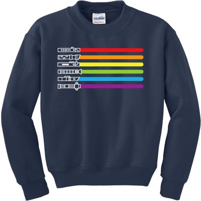 Funny Gay Saber Rainbow Lgbt Pride Month 2024 Lgbtq Gift Kids Sweatshirt