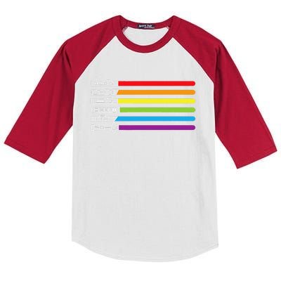 Funny Gay Saber Rainbow Lgbt Pride Month 2024 Lgbtq Gift Kids Colorblock Raglan Jersey