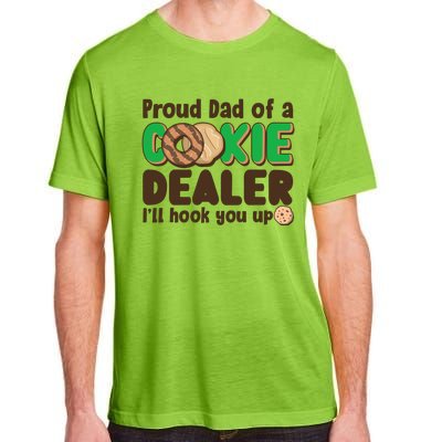 Funny Girl Scout Proud Dad Of A Cookie Dealer I'll Hook You Up Adult ChromaSoft Performance T-Shirt