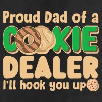 Funny Girl Scout Proud Dad Of A Cookie Dealer I'll Hook You Up 7 Panel Mesh Trucker Snapback Hat