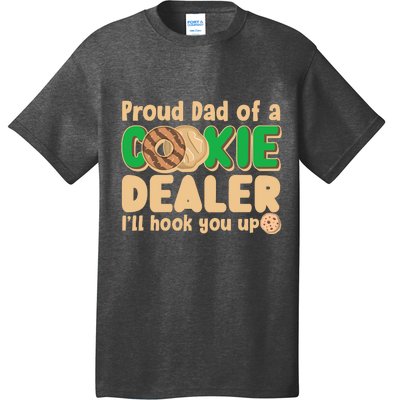 Funny Girl Scout Proud Dad Of A Cookie Dealer I'll Hook You Up T-Shirt