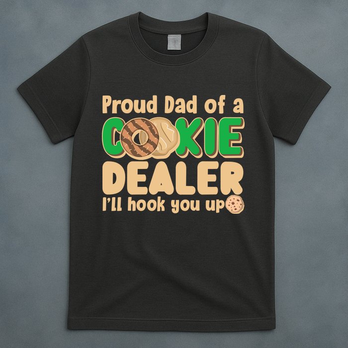 Funny Girl Scout Proud Dad Of A Cookie Dealer I'll Hook You Up T-Shirt