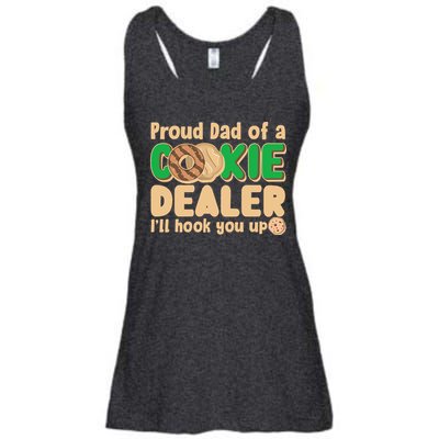 Funny Girl Scout Proud Dad Of A Cookie Dealer I'll Hook You Up Ladies Essential Flowy Tank