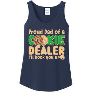 Funny Girl Scout Proud Dad Of A Cookie Dealer I'll Hook You Up Ladies Essential Tank