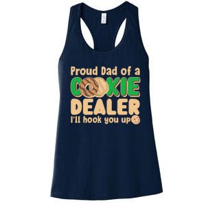 Funny Girl Scout Proud Dad Of A Cookie Dealer I'll Hook You Up Women's Racerback Tank