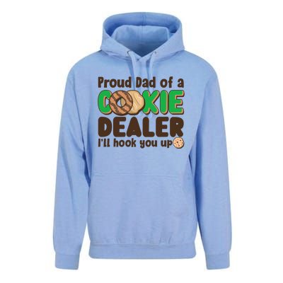 Funny Girl Scout Proud Dad Of A Cookie Dealer I'll Hook You Up Unisex Surf Hoodie