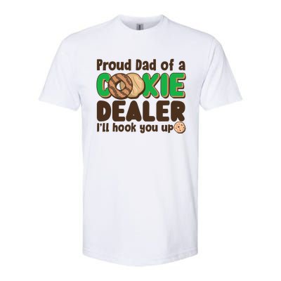 Funny Girl Scout Proud Dad Of A Cookie Dealer I'll Hook You Up Softstyle CVC T-Shirt