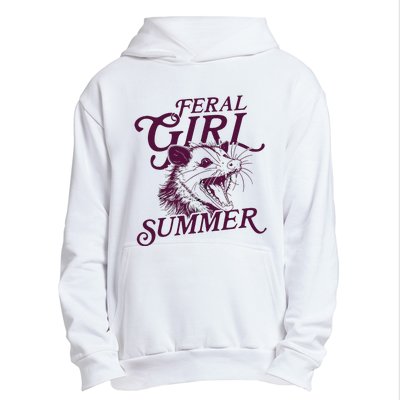 Feral Girl Summer Opossum Vintage Urban Pullover Hoodie