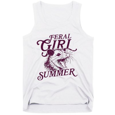 Feral Girl Summer Opossum Vintage Tank Top