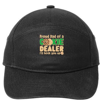 Funny Girl Scout Proud Dad Of A Cookie Dealer I'll Hook You Up 7-Panel Snapback Hat