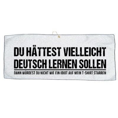 Funny German Speaker Shirts Deutschland Quote Gift Large Microfiber Waffle Golf Towel