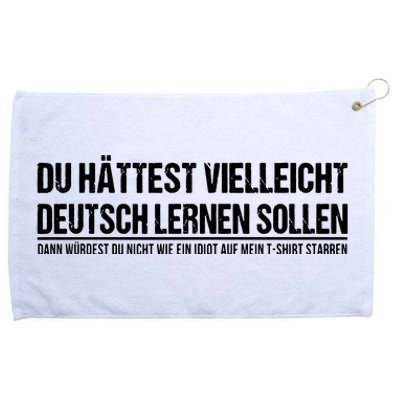 Funny German Speaker Shirts Deutschland Quote Gift Grommeted Golf Towel