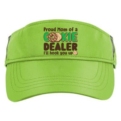 Funny Girl Scout Proud Mom Of A Cookie Dealer I'll Hook You Up Adult Drive Performance Visor