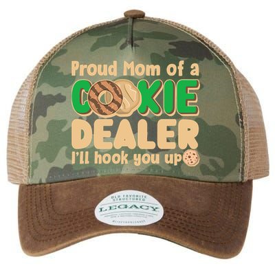 Funny Girl Scout Proud Mom Of A Cookie Dealer I'll Hook You Up Legacy Tie Dye Trucker Hat