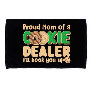 Funny Girl Scout Proud Mom Of A Cookie Dealer I'll Hook You Up Microfiber Hand Towel