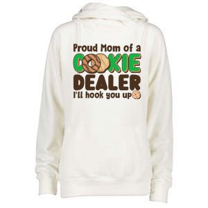 Funny Girl Scout Proud Mom Of A Cookie Dealer I'll Hook You Up Womens Funnel Neck Pullover Hood