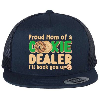 Funny Girl Scout Proud Mom Of A Cookie Dealer I'll Hook You Up Flat Bill Trucker Hat