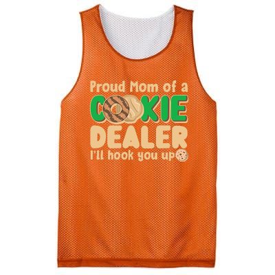 Funny Girl Scout Proud Mom Of A Cookie Dealer I'll Hook You Up Mesh Reversible Basketball Jersey Tank