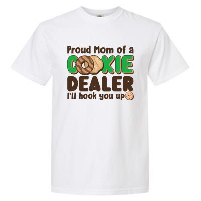 Funny Girl Scout Proud Mom Of A Cookie Dealer I'll Hook You Up Garment-Dyed Heavyweight T-Shirt