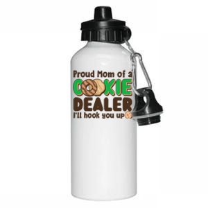 Funny Girl Scout Proud Mom Of A Cookie Dealer I'll Hook You Up Aluminum Water Bottle