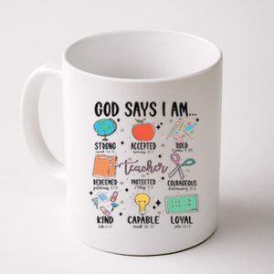 Funny God Says I Am Teacher Bible Verse Christian Teacher Teacher God Says Coffee Mug