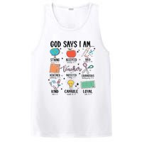 Funny God Says I Am Teacher Bible Verse Christian Teacher Teacher God Says PosiCharge Competitor Tank