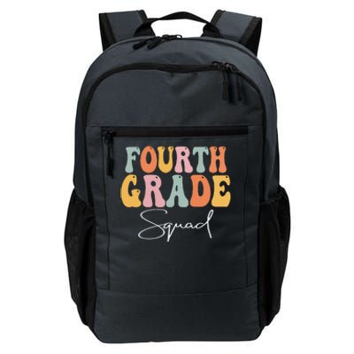 Fourth Grade Squad Retro Groovy Vintage First Day Of School Daily Commute Backpack