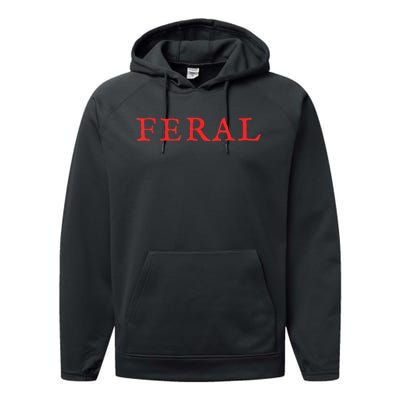 FERAL Girl Summer Rap Trap Red Paint The Town Performance Fleece Hoodie