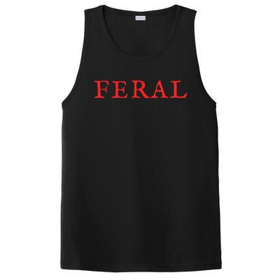 FERAL Girl Summer Rap Trap Red Paint The Town PosiCharge Competitor Tank