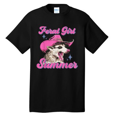 Feral Girl Summer Opossum Funny Vintage Tall T-Shirt