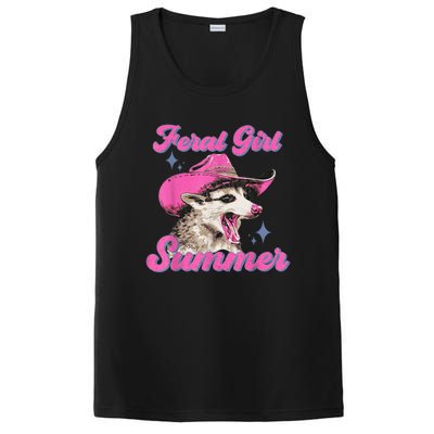 Feral Girl Summer Opossum Funny Vintage PosiCharge Competitor Tank