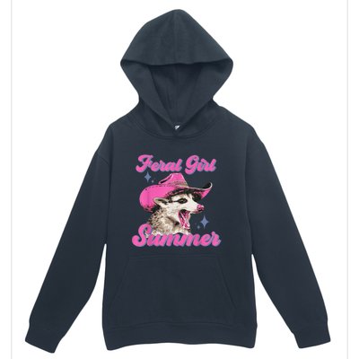 Feral Girl Summer Opossum Funny Vintage Urban Pullover Hoodie