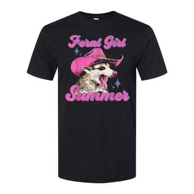 Feral Girl Summer Opossum Funny Vintage Softstyle CVC T-Shirt