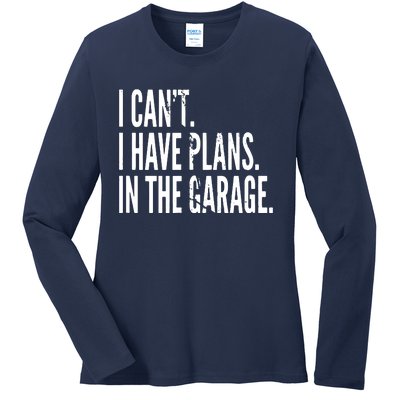 Funny Garage Sayings Car Lovers Workshop Mechanics Humor Ladies Long Sleeve Shirt