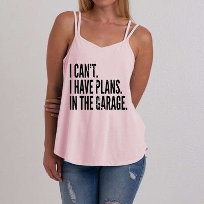 Funny Garage Sayings Car Lovers Workshop Mechanics Humor Women's Strappy Tank