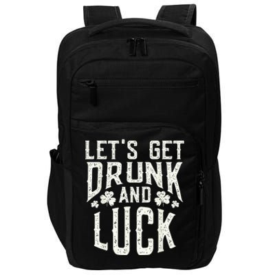 Funny Green St Patricks Day Saying Drunk Fuck Pun Impact Tech Backpack