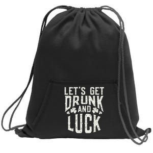 Funny Green St Patricks Day Saying Drunk Fuck Pun Sweatshirt Cinch Pack Bag