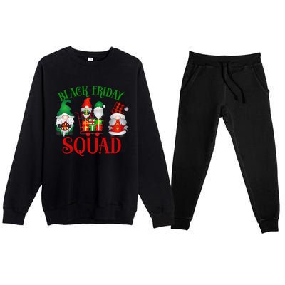 Friday Gnome Shopping Squad Black Family Christmas Gnomies Premium Crewneck Sweatsuit Set