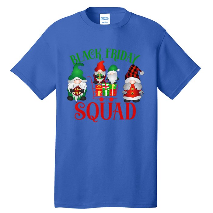 Friday Gnome Shopping Squad Black Family Christmas Gnomies Tall T-Shirt