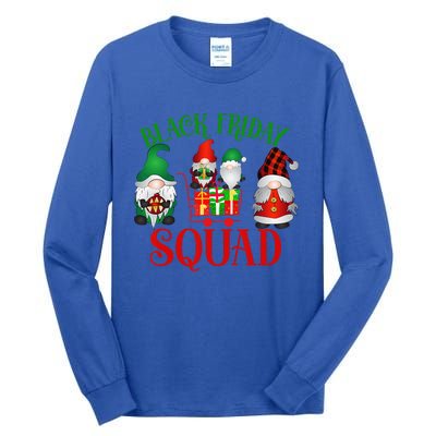 Friday Gnome Shopping Squad Black Family Christmas Gnomies Tall Long Sleeve T-Shirt