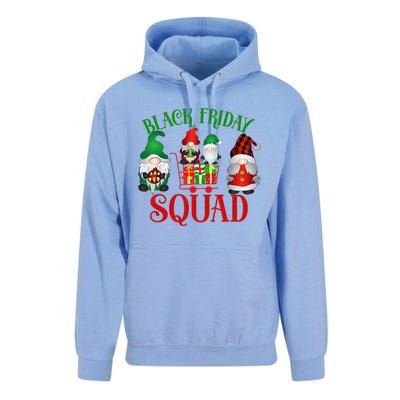 Friday Gnome Shopping Squad Black Family Christmas Gnomies Unisex Surf Hoodie