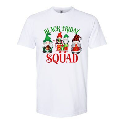 Friday Gnome Shopping Squad Black Family Christmas Gnomies Softstyle CVC T-Shirt