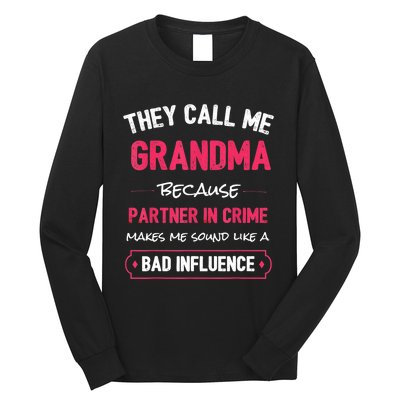 Funny Grandma Shirt, Grandma Partner In Crime Shirt TShirt Long Sleeve Shirt